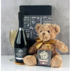 Prosecco and Chocolates with Teddy Bear